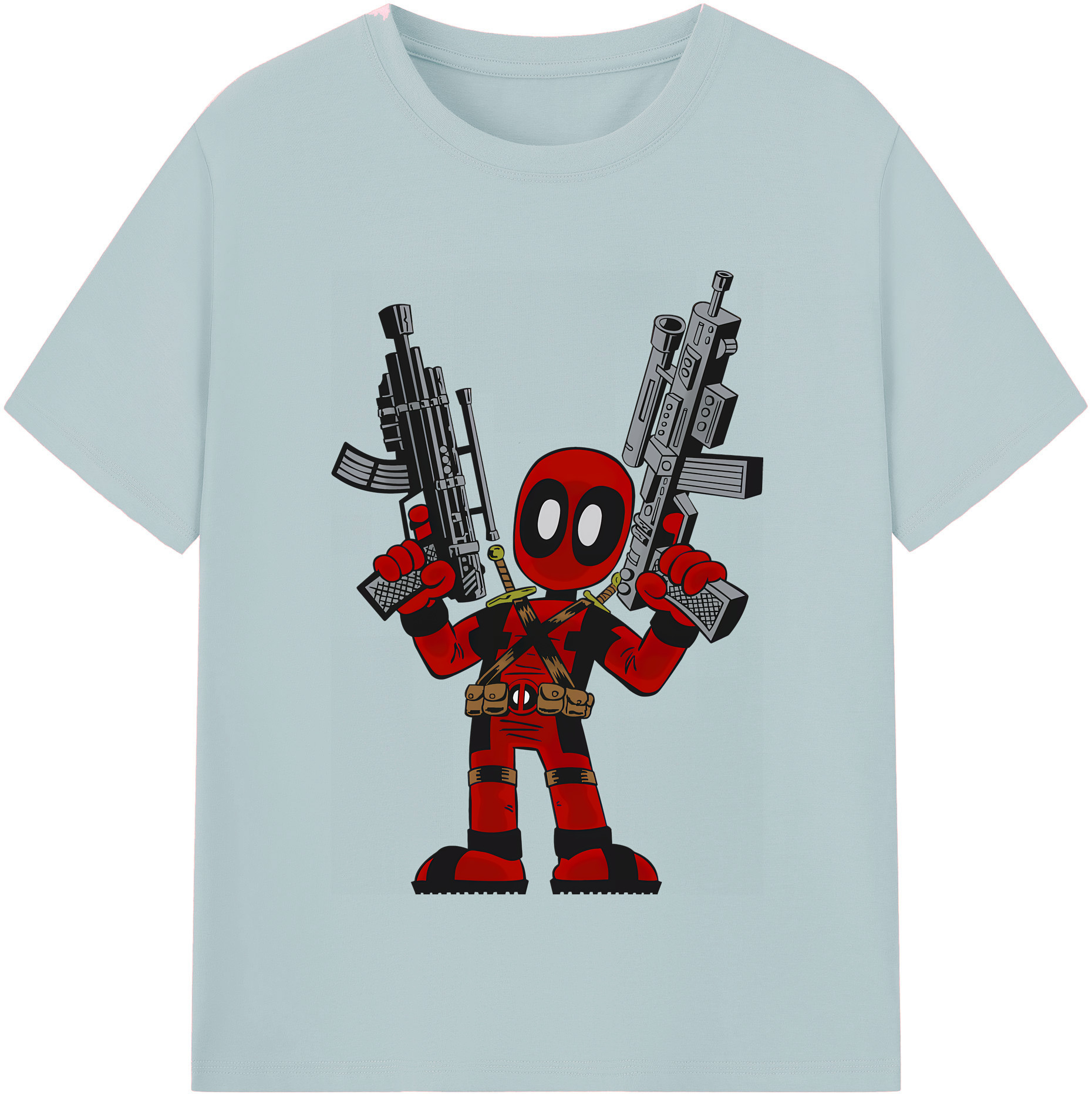（画像用） Deadpool デッドプール 綿100％半袖Tシャツ（フロントプリント）
